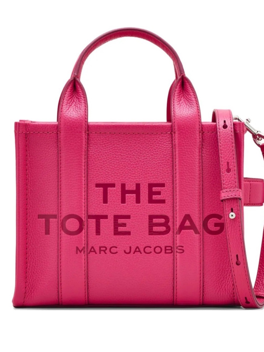 Marc Jacobs Leather The Tote Bag -Small- Rasberry Pink - Picture 2 of 14